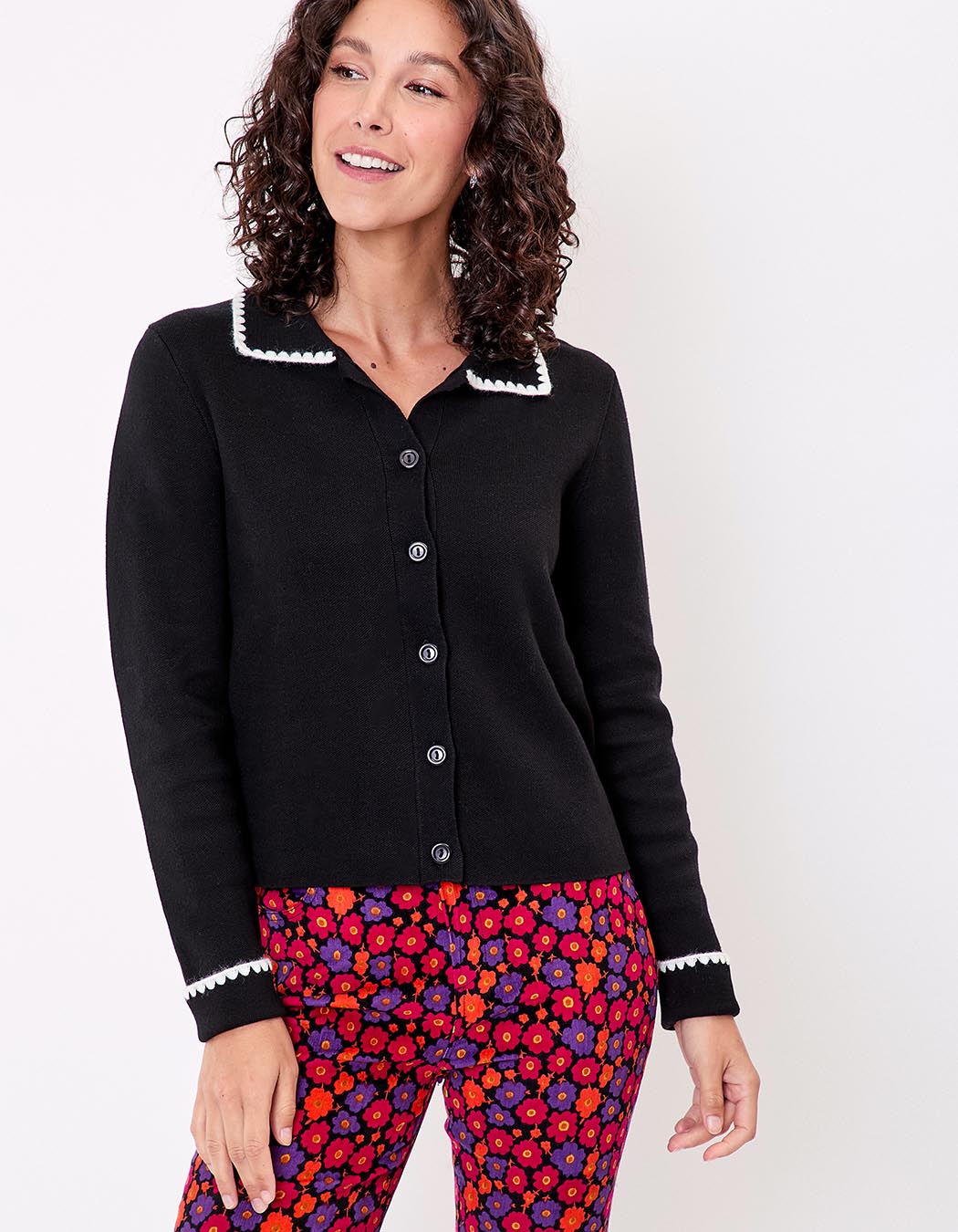 Plain thick cotton cardigan jacket femme Princesse Nomade