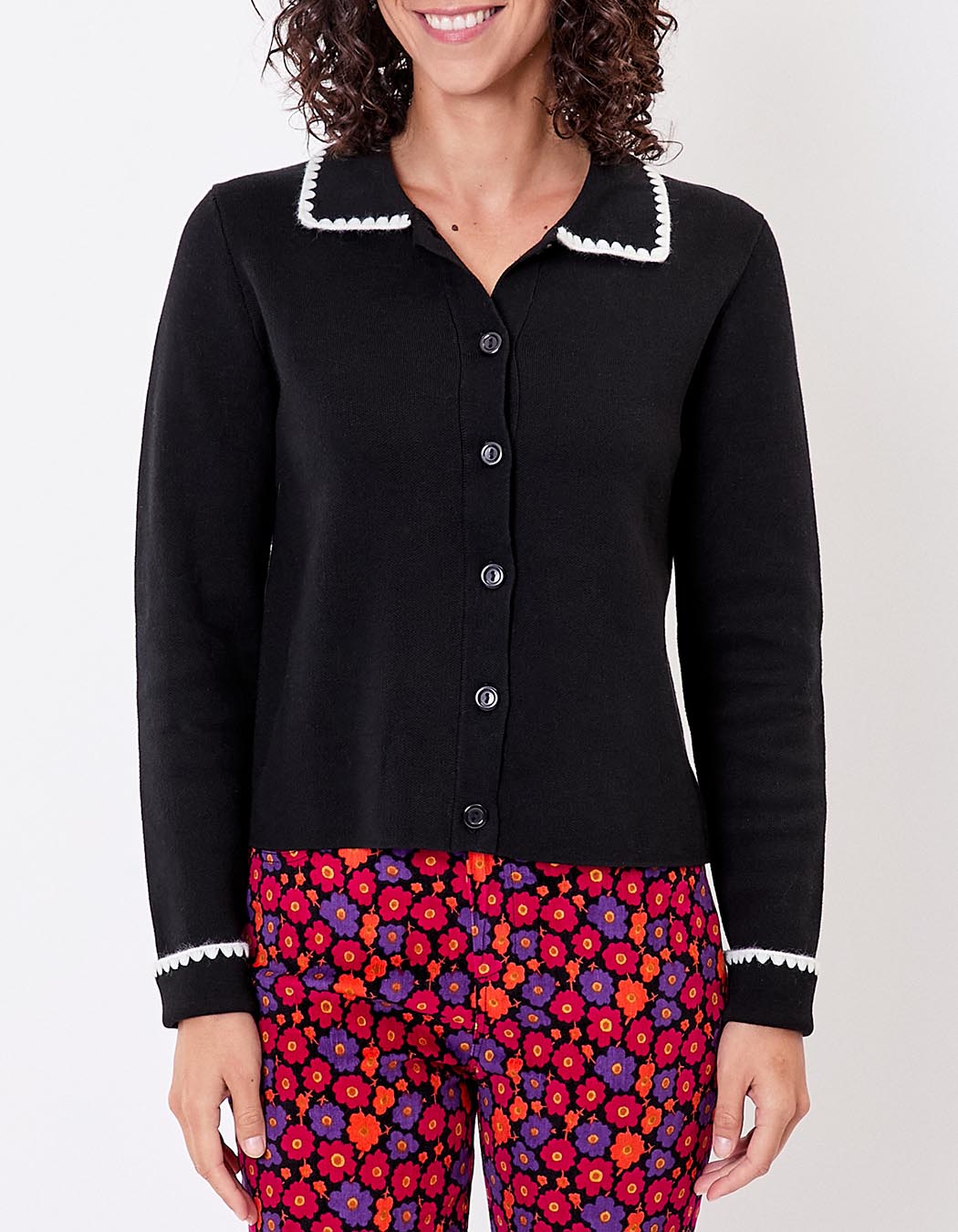 Plain thick cotton cardigan jacket femme Princesse Nomade