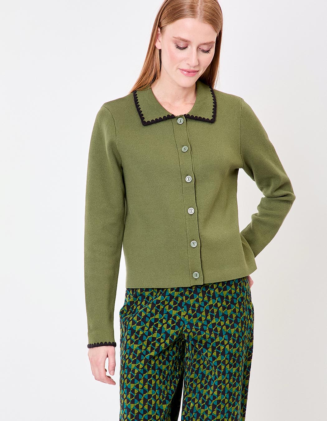 Plain thick cotton cardigan jacket femme Princesse Nomade