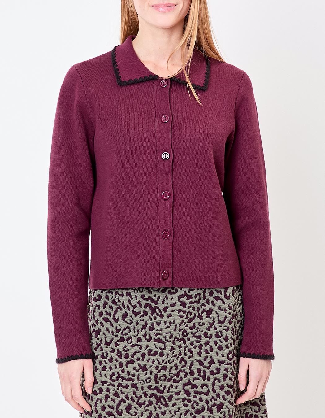 Plain thick cotton cardigan jacket femme Princesse Nomade