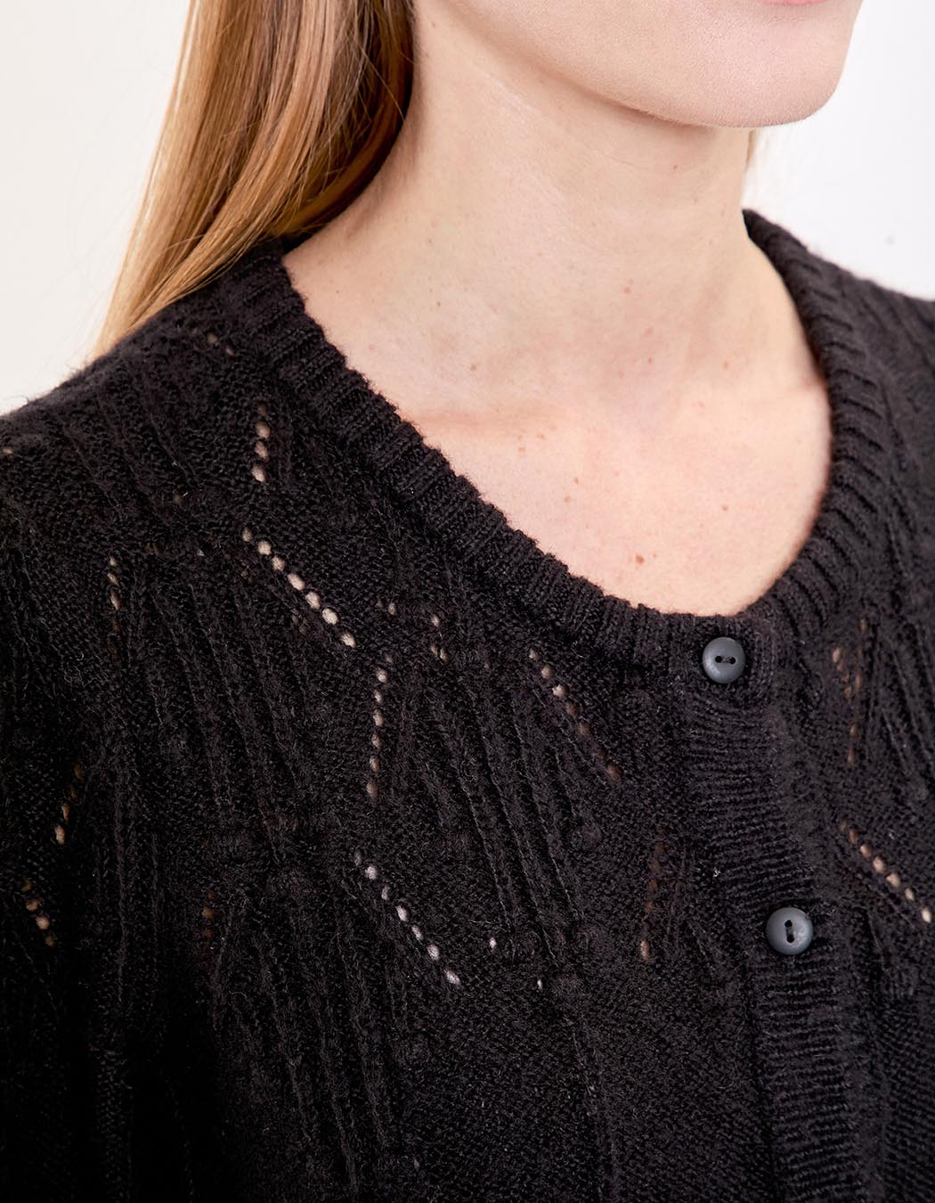 Soft knit cardigan with round neck femme Princesse Nomade