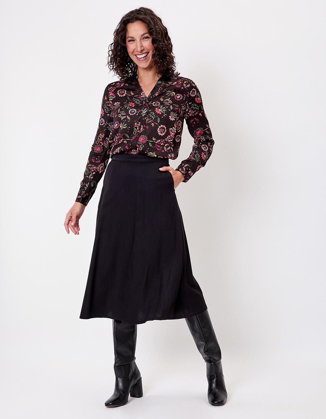 Flared flowing midi skirt femme Princesse Nomade