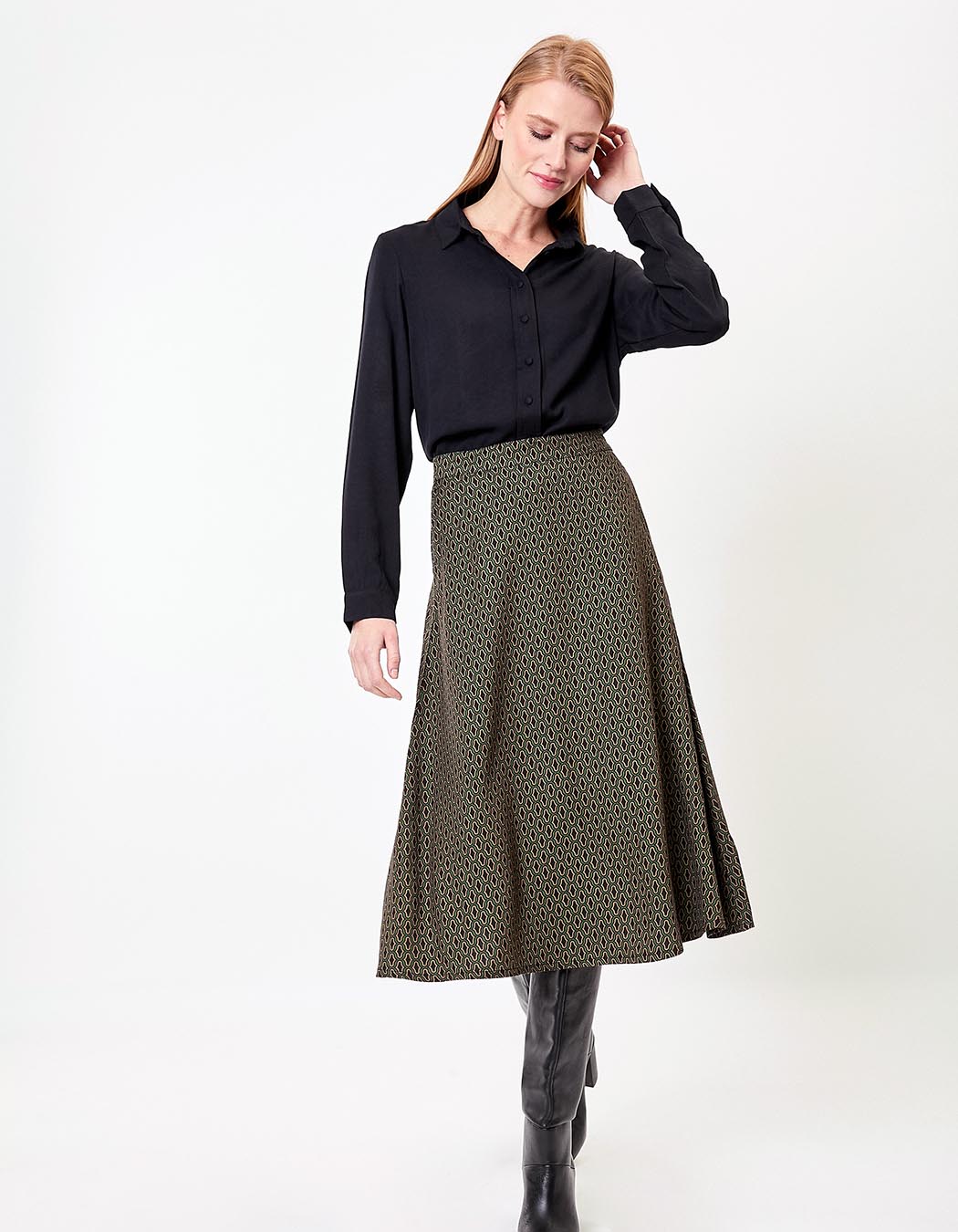Flared flowing midi skirt femme Princesse Nomade