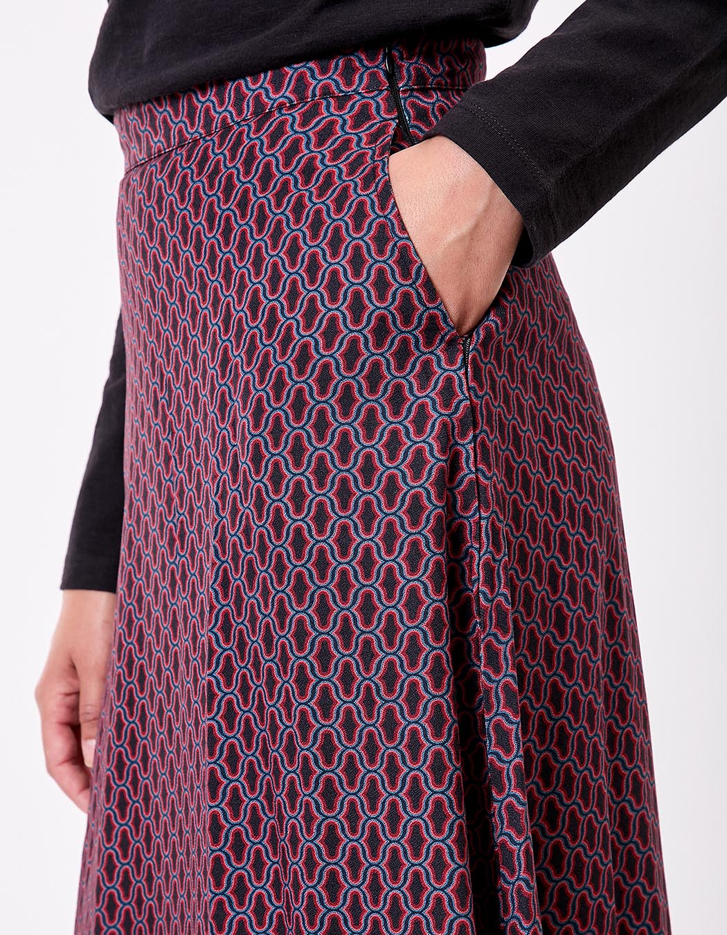 Flared flowing midi skirt femme Princesse Nomade