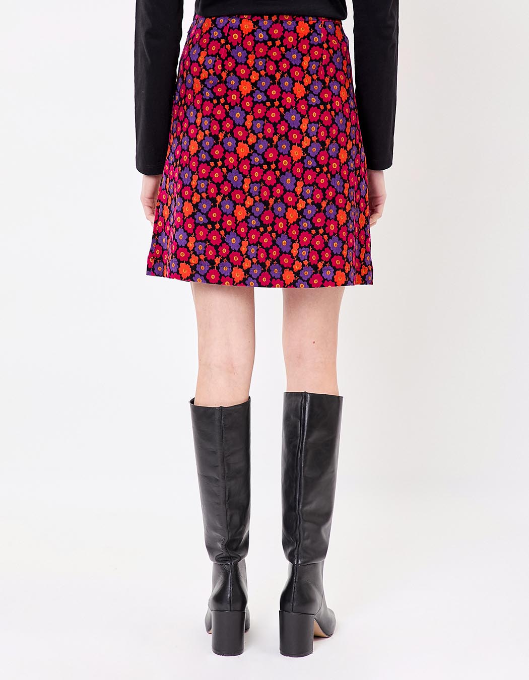 Women’s printed corduroy mini skirt femme Princesse Nomade