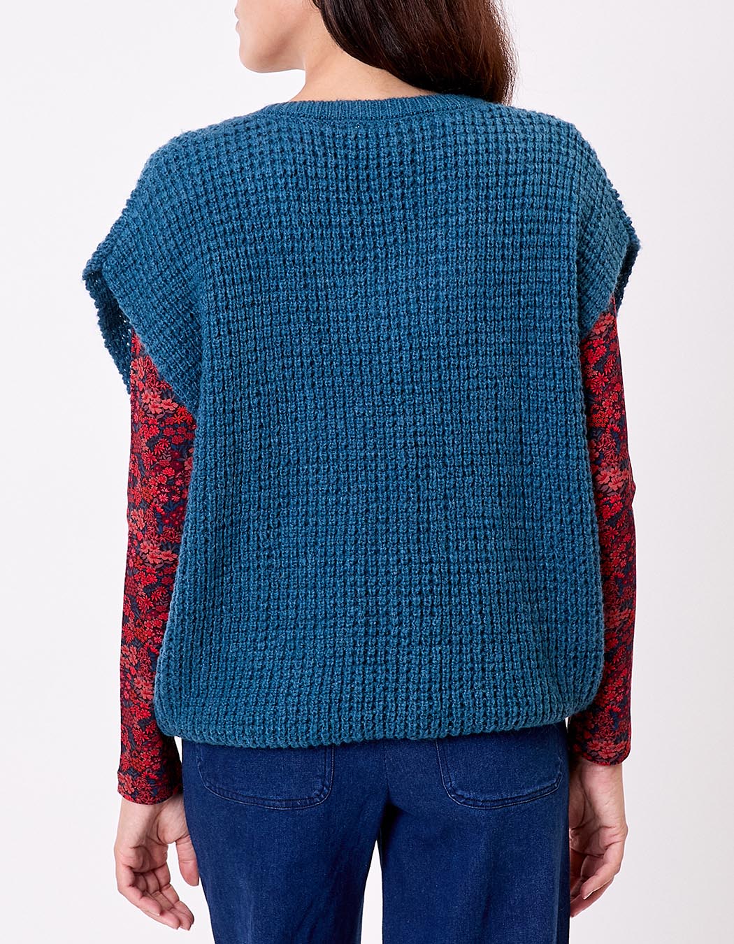 Fancy knit sleeveless sweater femme Princesse Nomade
