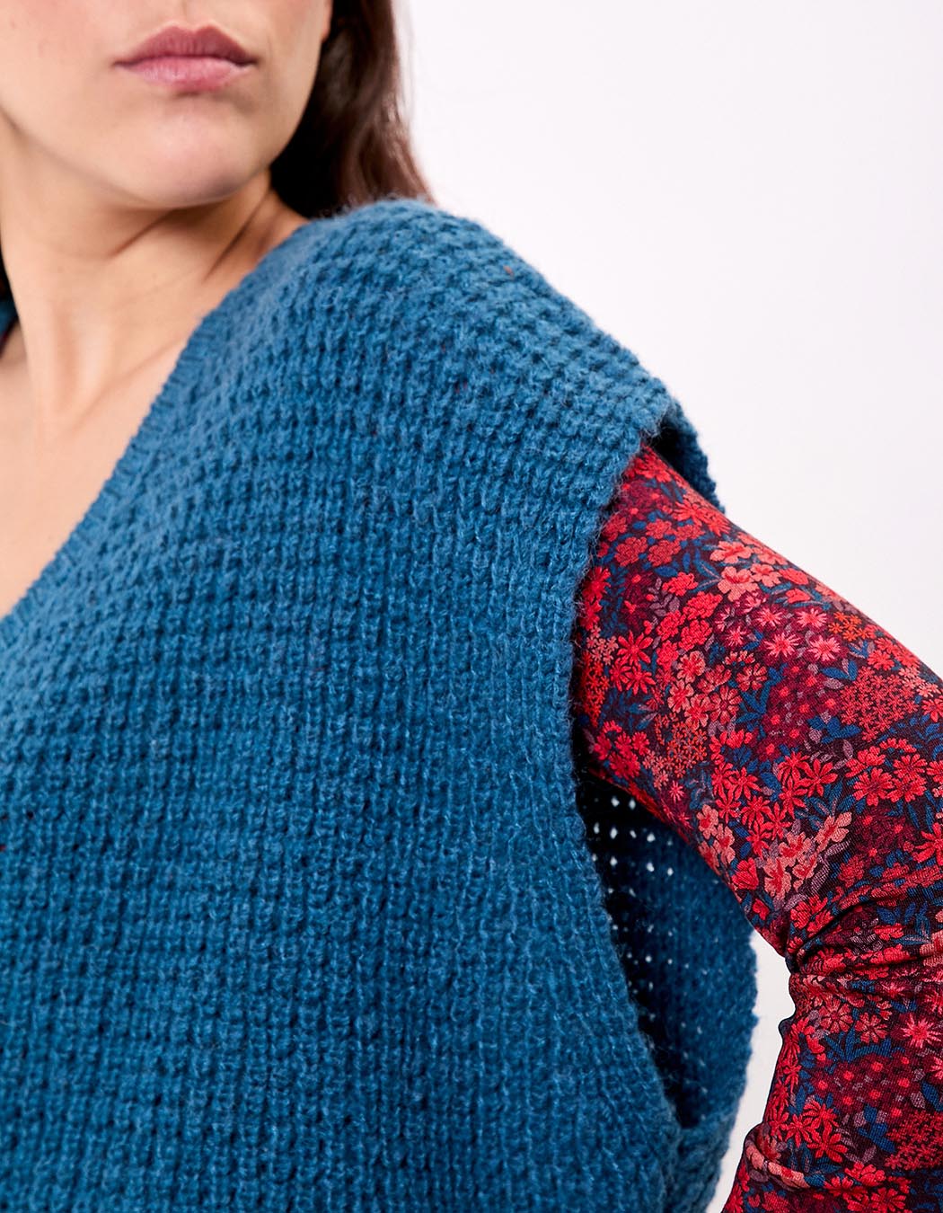 Fancy knit sleeveless sweater femme Princesse Nomade