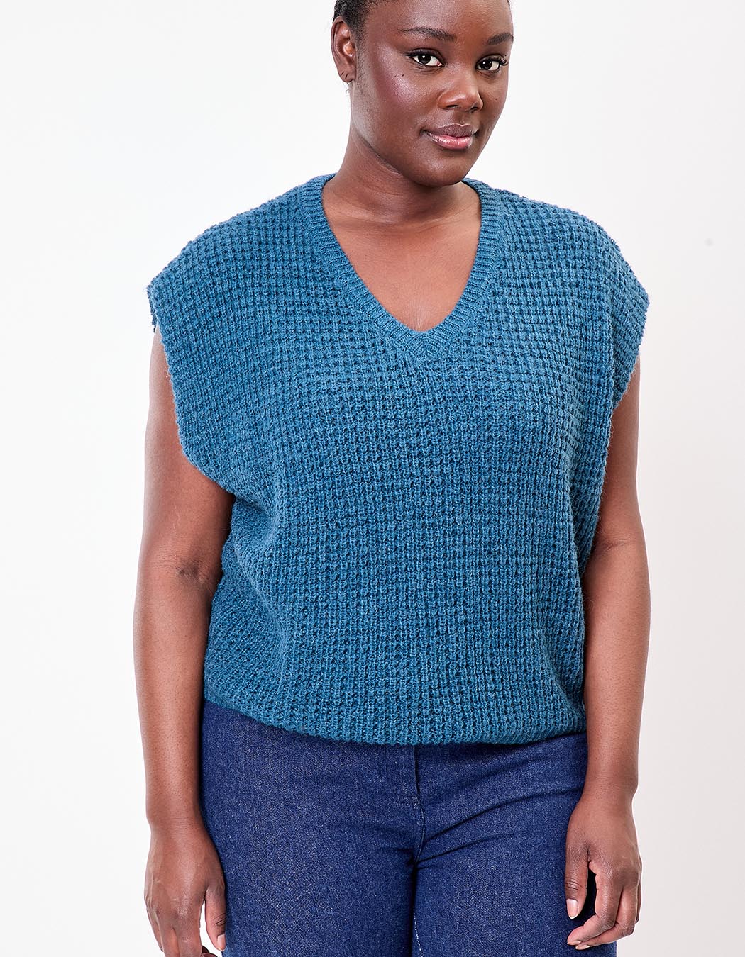 Fancy knit sleeveless sweater femme Princesse Nomade