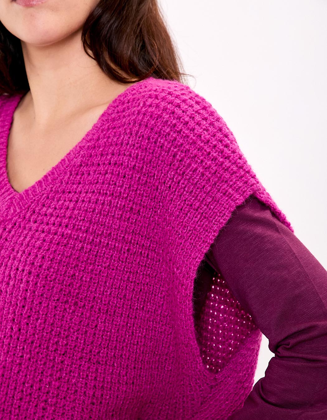 Fancy knit sleeveless sweater femme Princesse Nomade