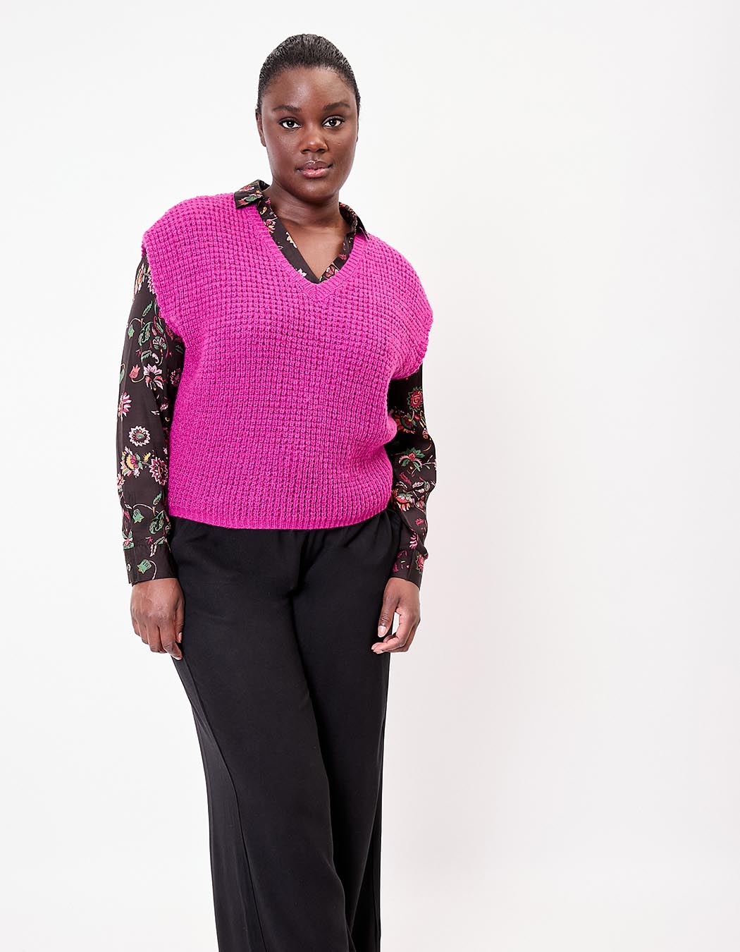 Fancy knit sleeveless sweater femme Princesse Nomade