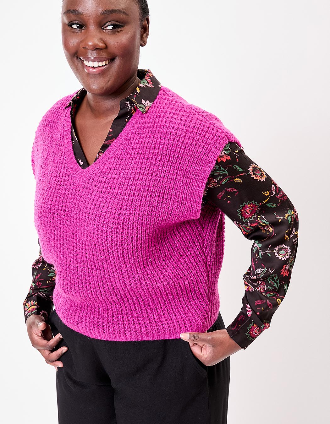 Fancy knit sleeveless sweater femme Princesse Nomade