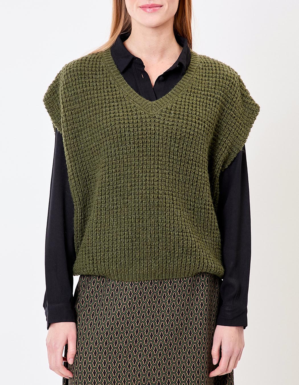 Fancy knit sleeveless sweater femme Princesse Nomade