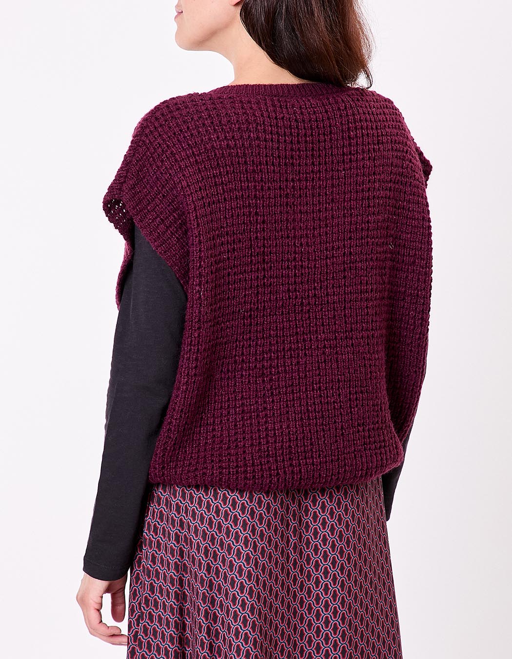 Fancy knit sleeveless sweater femme Princesse Nomade