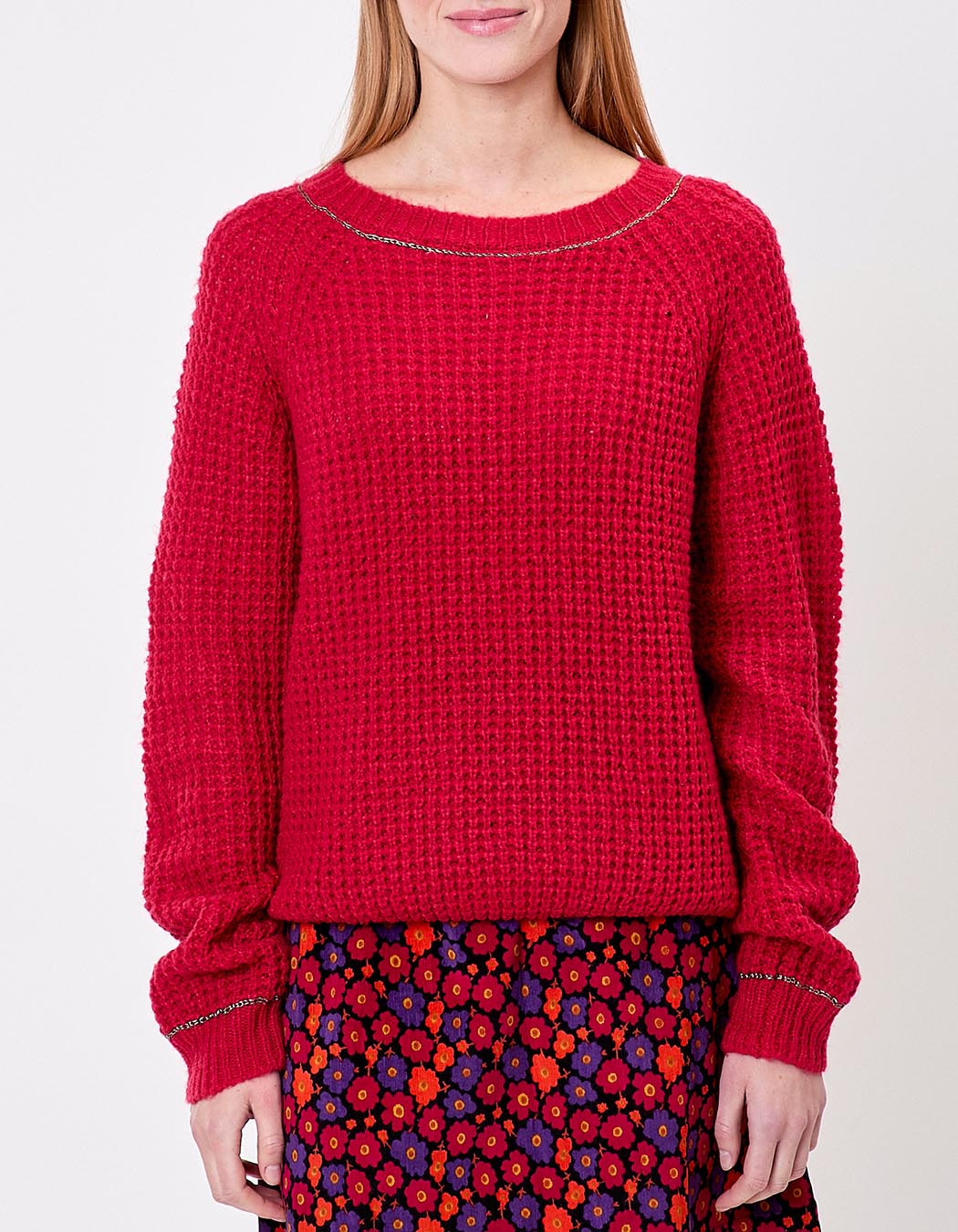 Women’s plain knit cropped sweater femme Princesse Nomade
