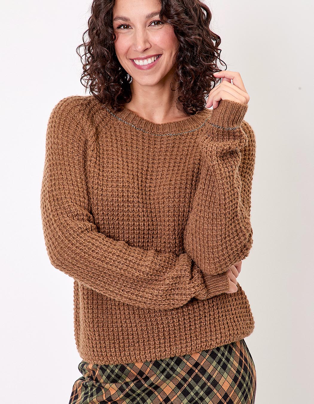 Women’s plain knit cropped sweater femme Princesse Nomade