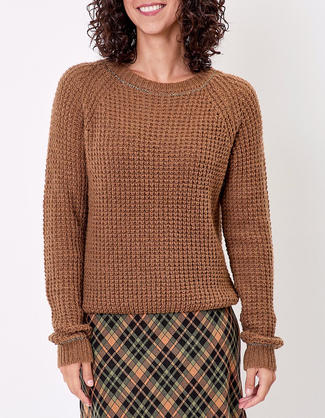 Women’s plain knit cropped sweater femme Princesse Nomade