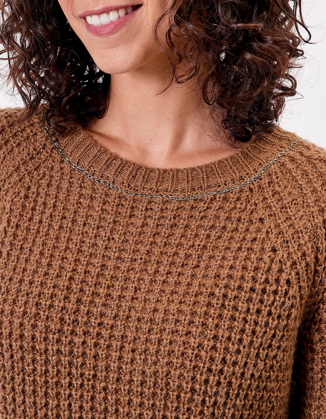 Women’s plain knit cropped sweater femme Princesse Nomade