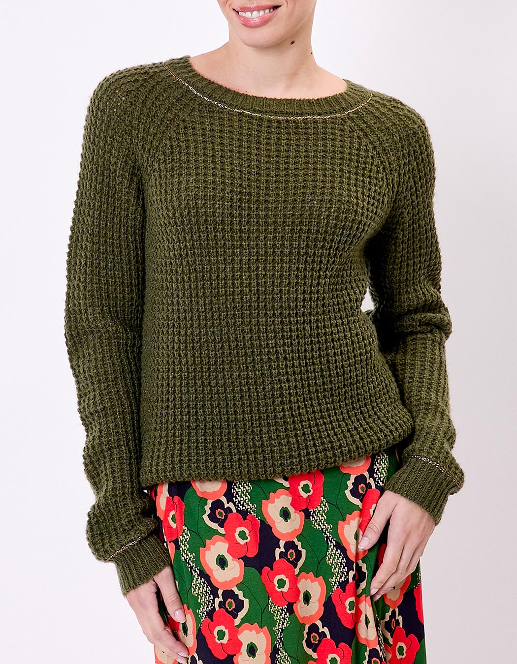 Women’s plain knit cropped sweater femme Princesse Nomade