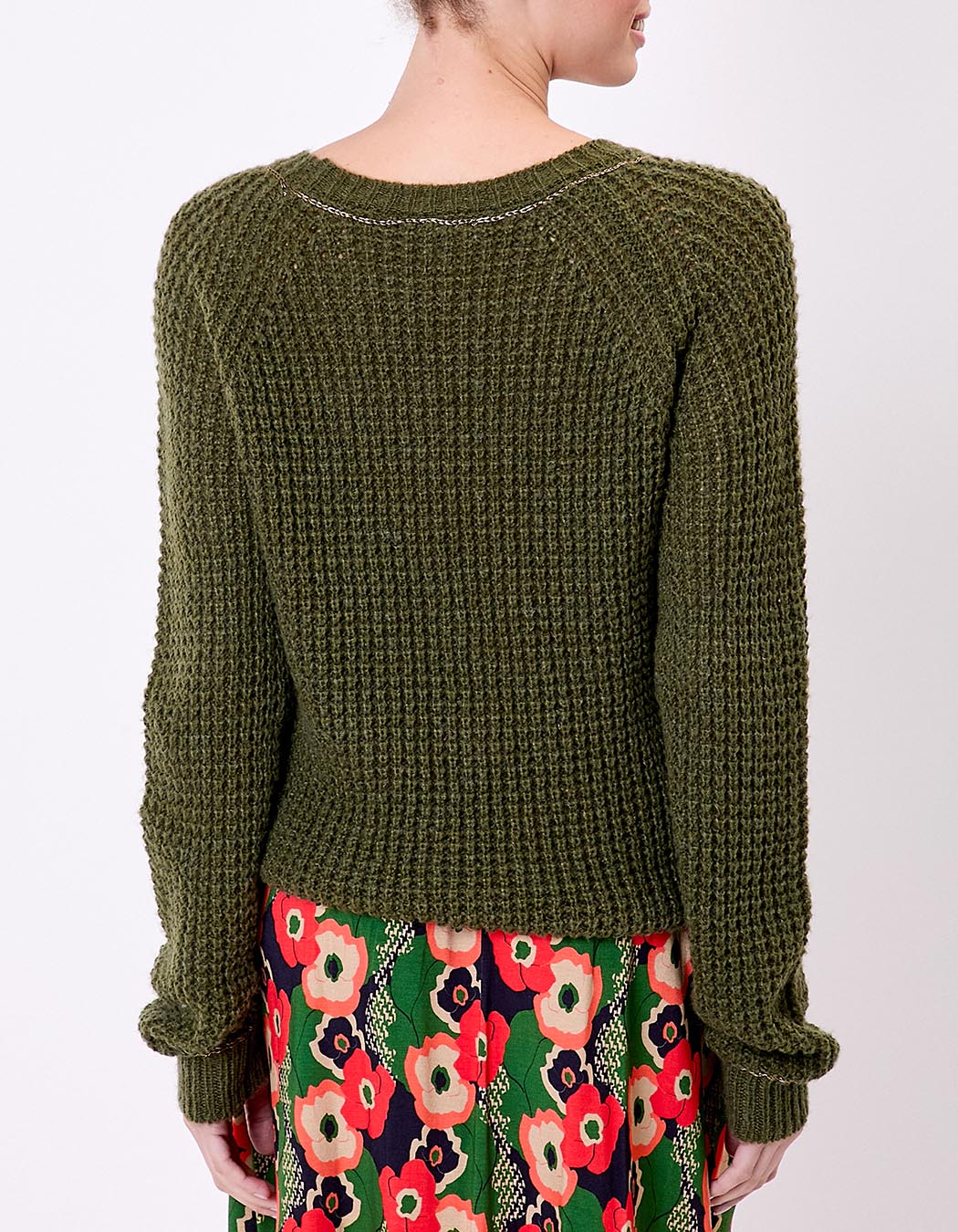 Women’s plain knit cropped sweater femme Princesse Nomade