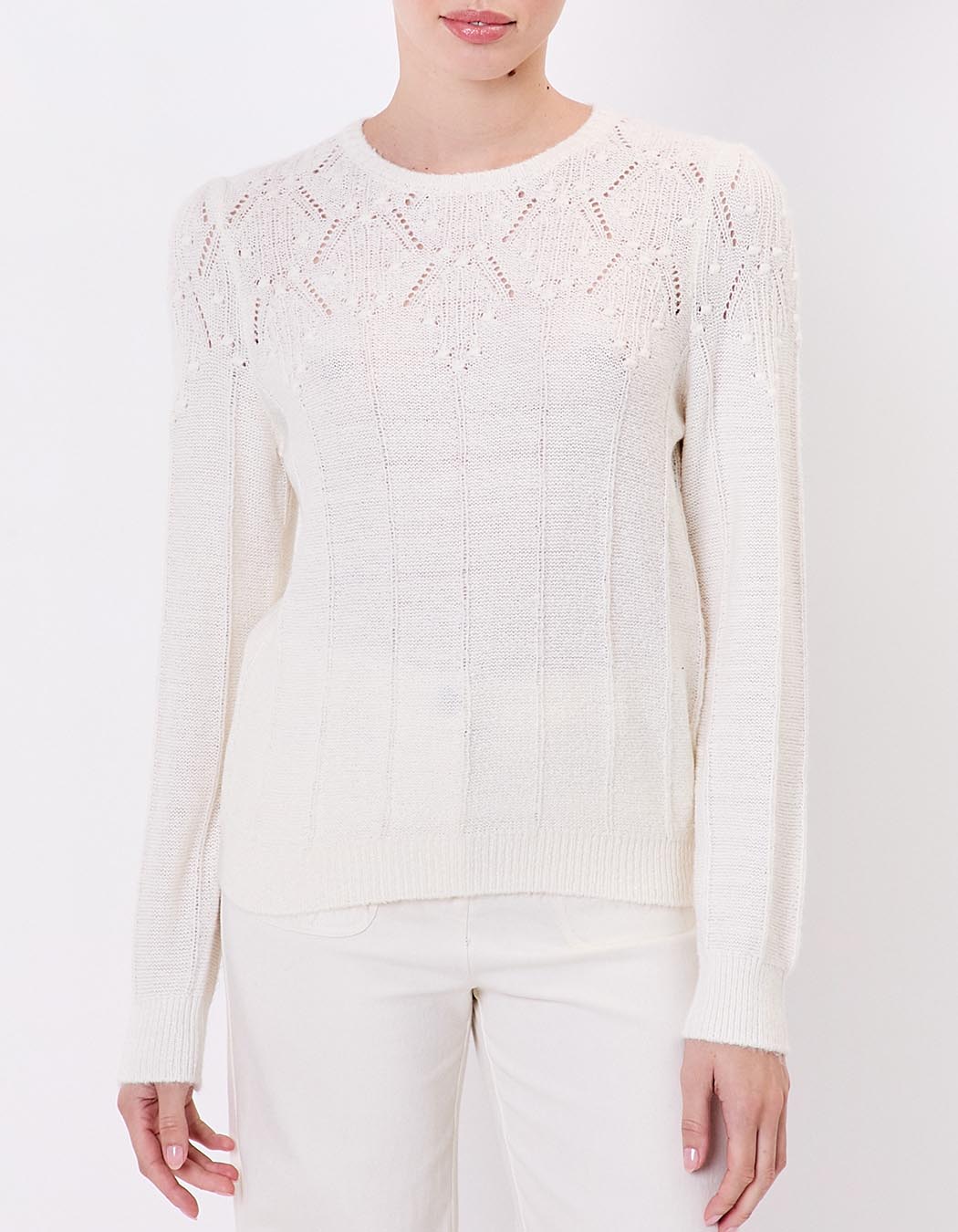 Fancy knit round-neck sweater femme Princesse Nomade