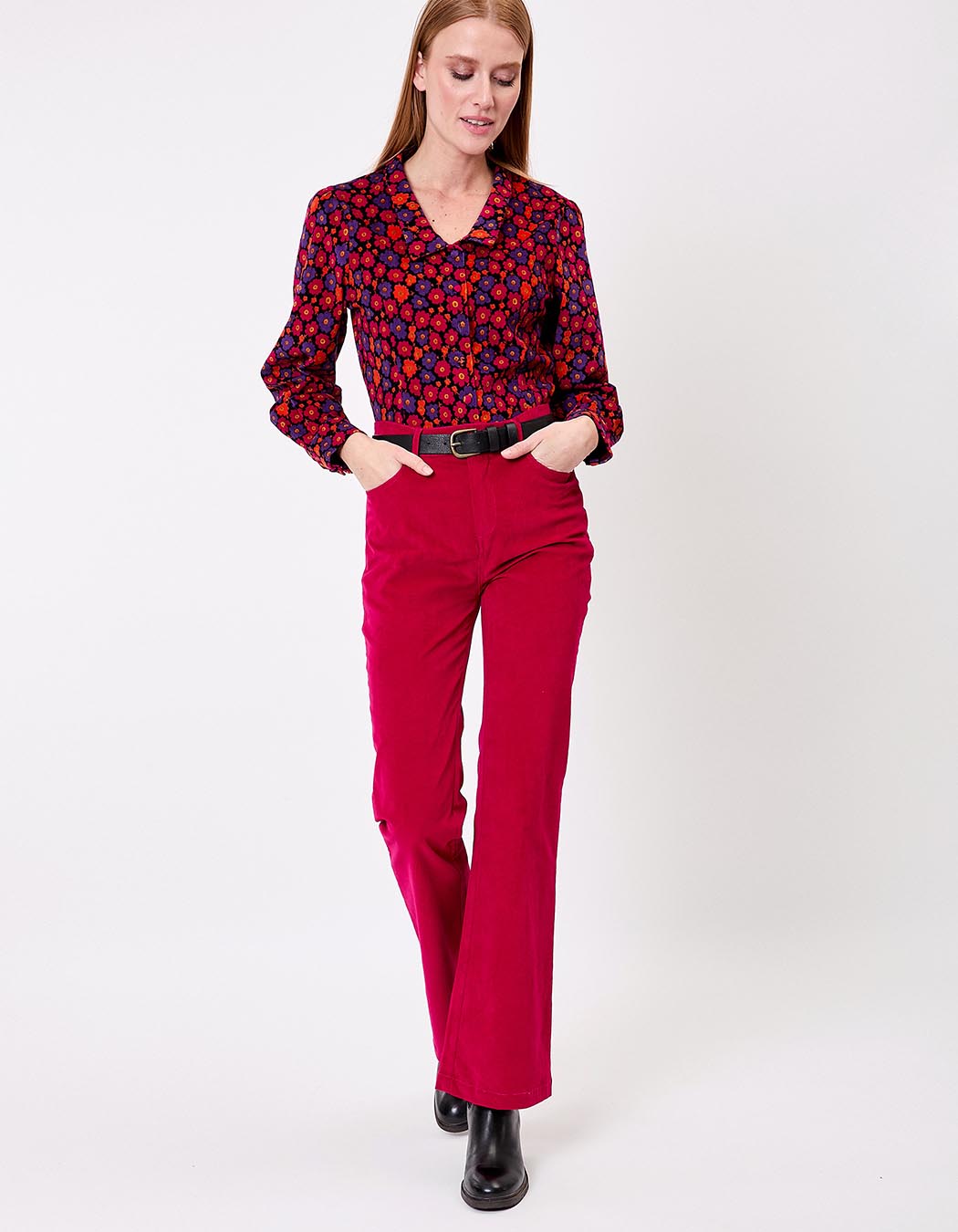 Corduroy flared pants femme Princesse Nomade