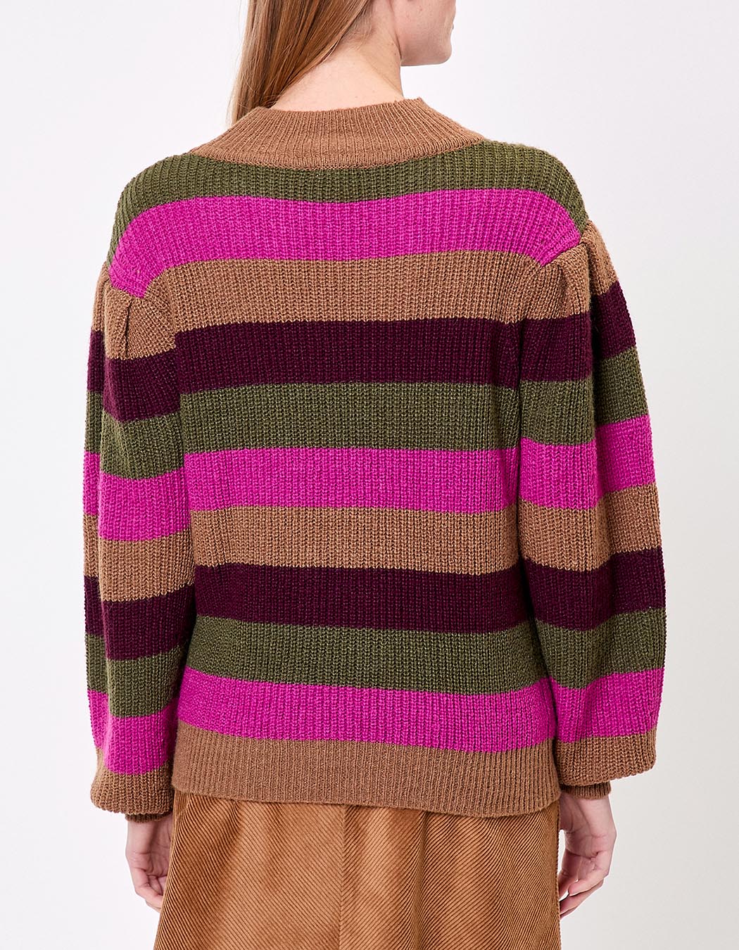 Striped knit funnel-neck sweater femme Princesse Nomade