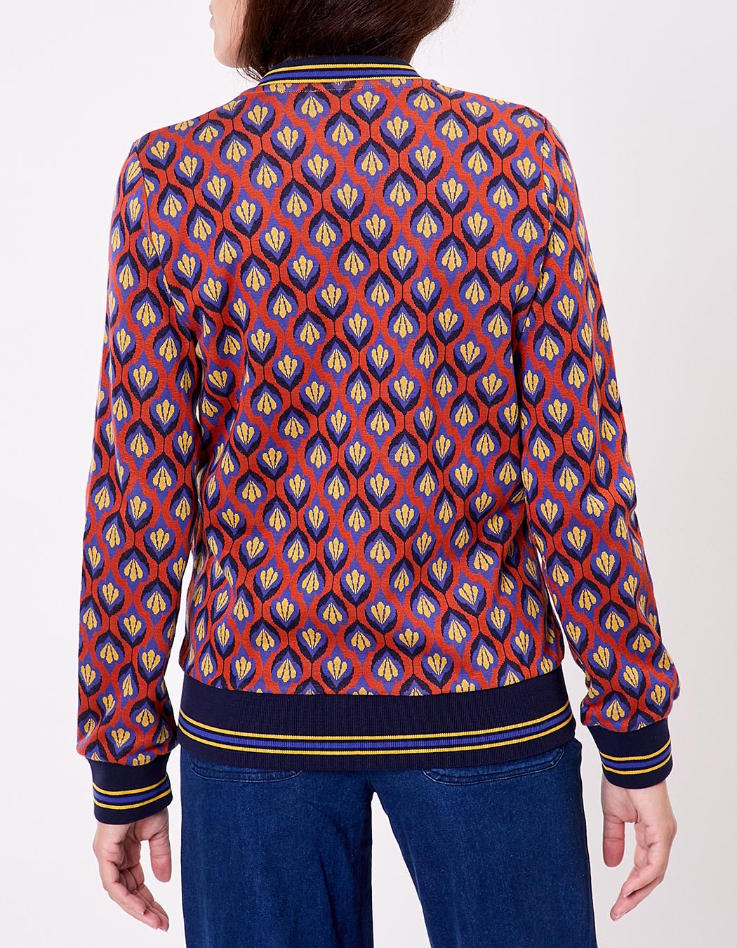 Organic jacquard knit teddy jacket femme Princesse Nomade