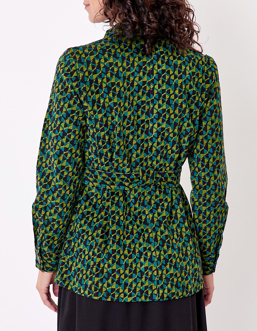 Belted mid-length corduroy jacket femme Princesse Nomade