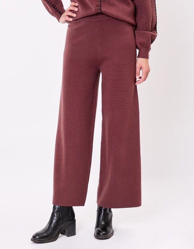 Wide knit pants femme La Fianc&eacute;e