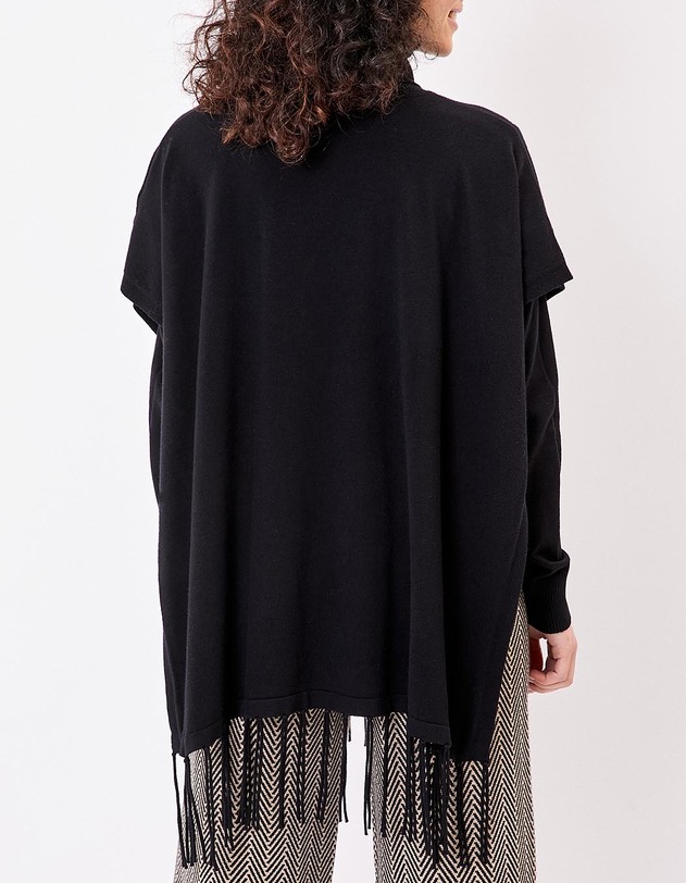 Knit turtleneck poncho femme La Fianc&eacute;e