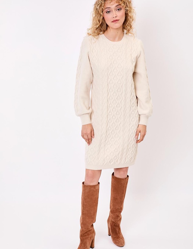 Fancy knit sweater dress femme La Fianc&eacute;e