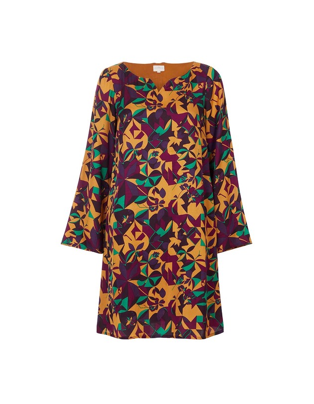 Fluid satin A-line dress femme La Fianc&eacute;e