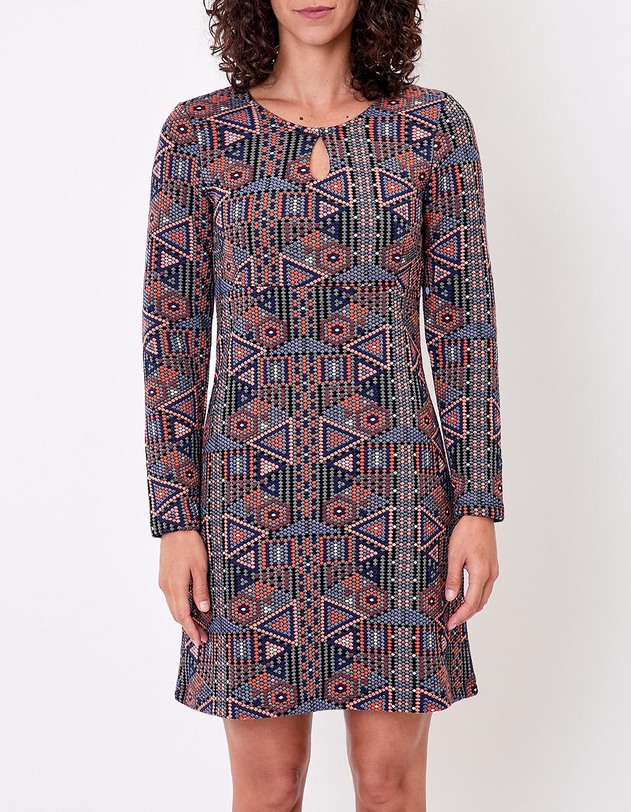Fitted jacquard knit dress femme La Fianc&eacute;e