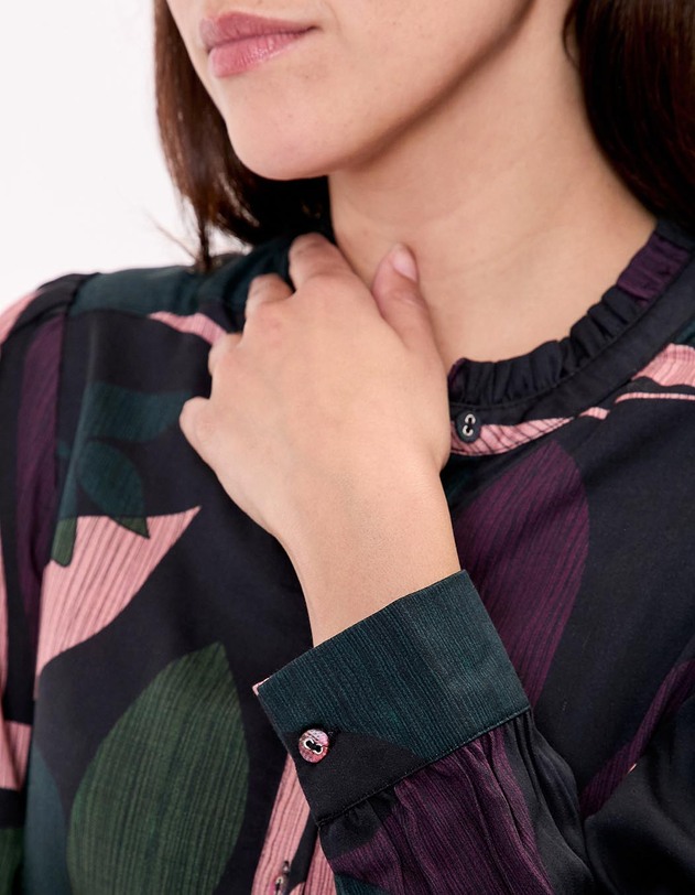 Fluid ruffled blouse femme La Fianc&eacute;e