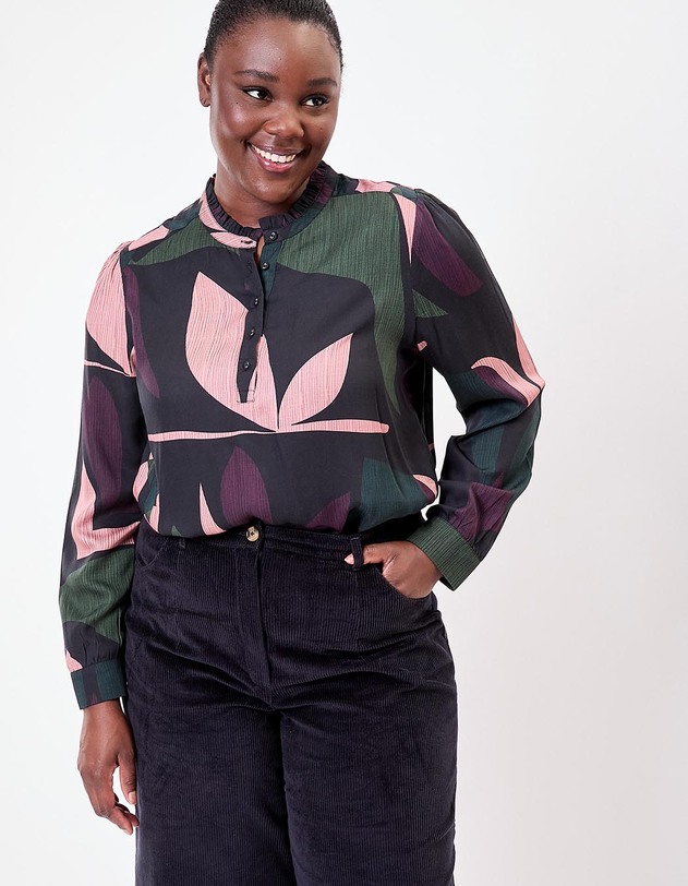 Fluid ruffled blouse femme La Fianc&eacute;e