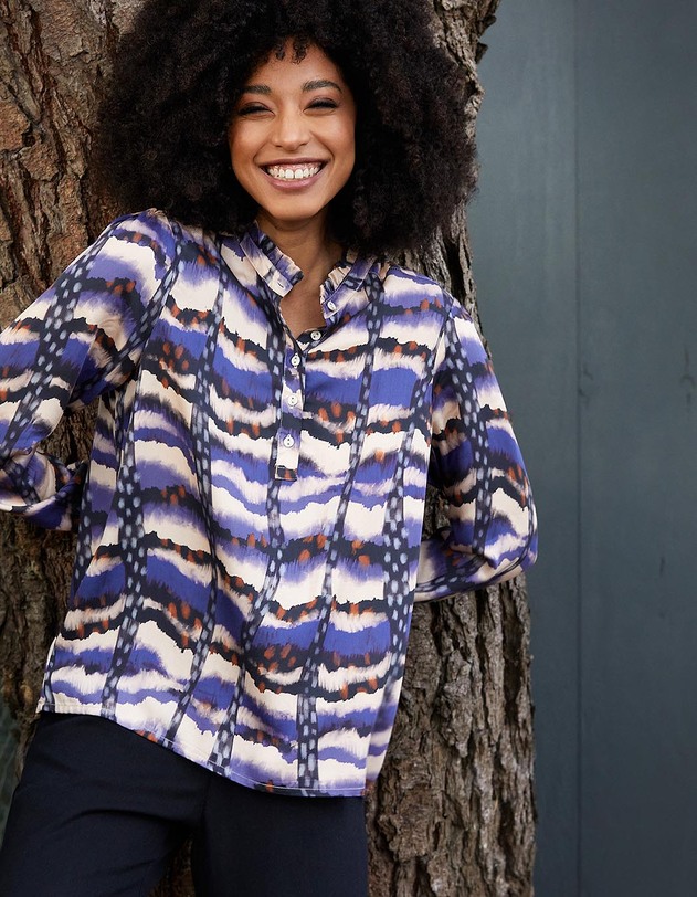 Fluid ruffled blouse femme La Fianc&eacute;e