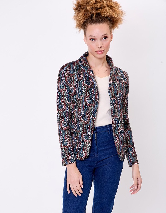 Soft organic knit jacket femme La Fianc&eacute;e
