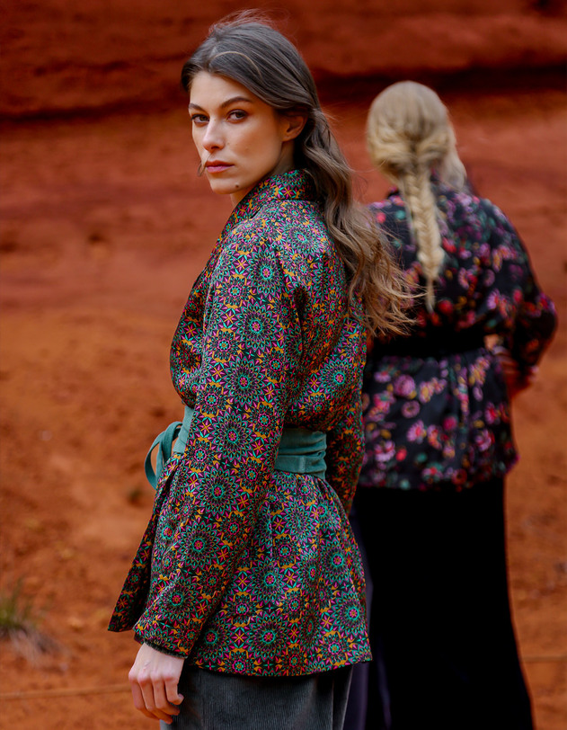 Fluid satin kimono jacket femme La Fianc&eacute;e