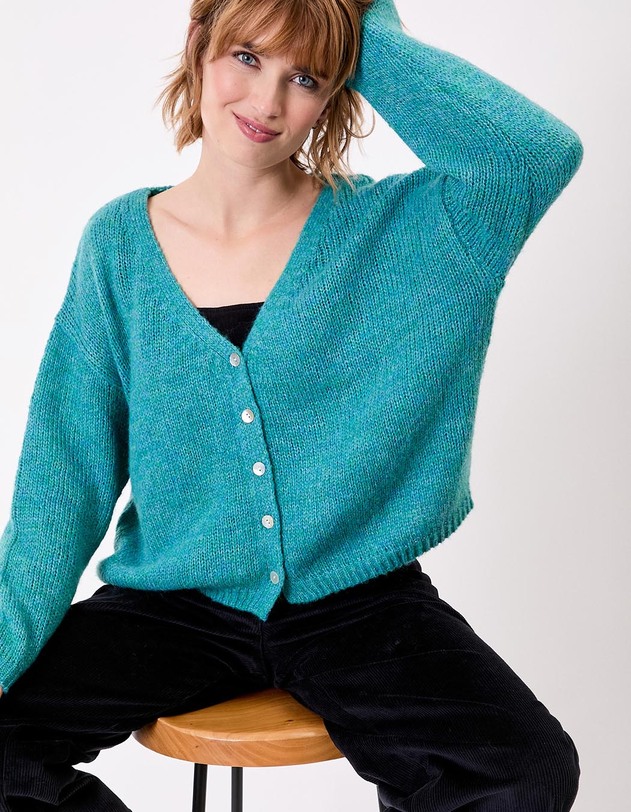 Plain short women&rsquo;s cardigan femme La Fianc&eacute;e
