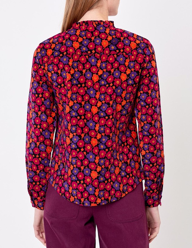 Corduroy shirt with round neck femme Princesse Nomade