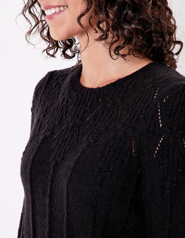 Fancy knit round-neck sweater femme Princesse Nomade