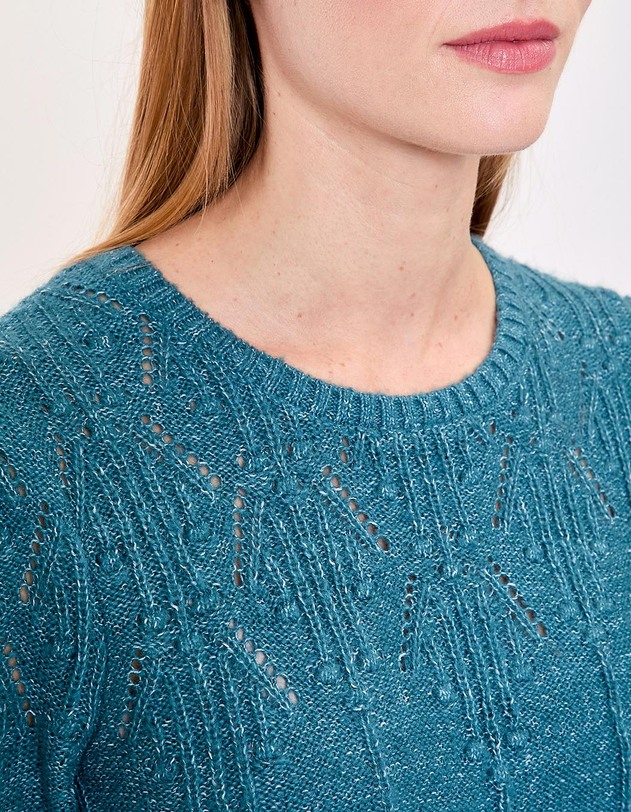 Fancy knit round-neck sweater femme Princesse Nomade