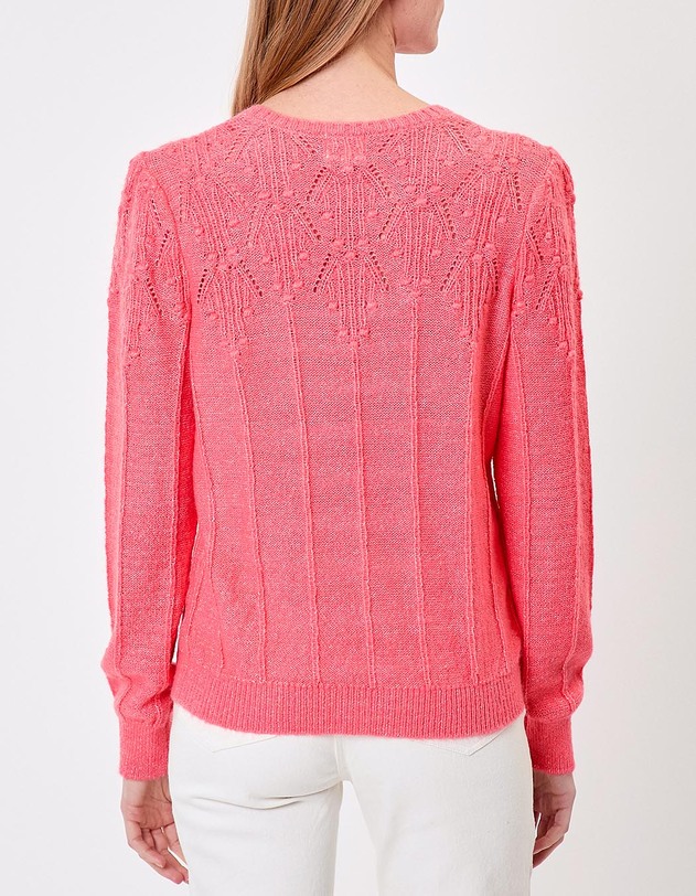 Fancy knit round-neck sweater femme Princesse Nomade
