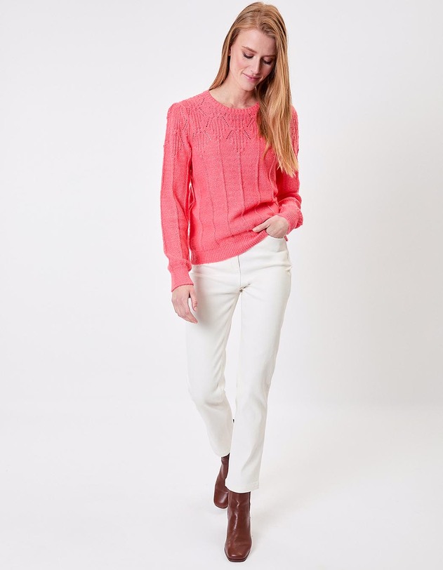 Fancy knit round-neck sweater femme Princesse Nomade