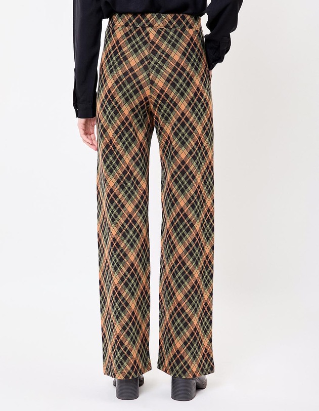Organic jacquard knit wide-leg pants femme Princesse Nomade