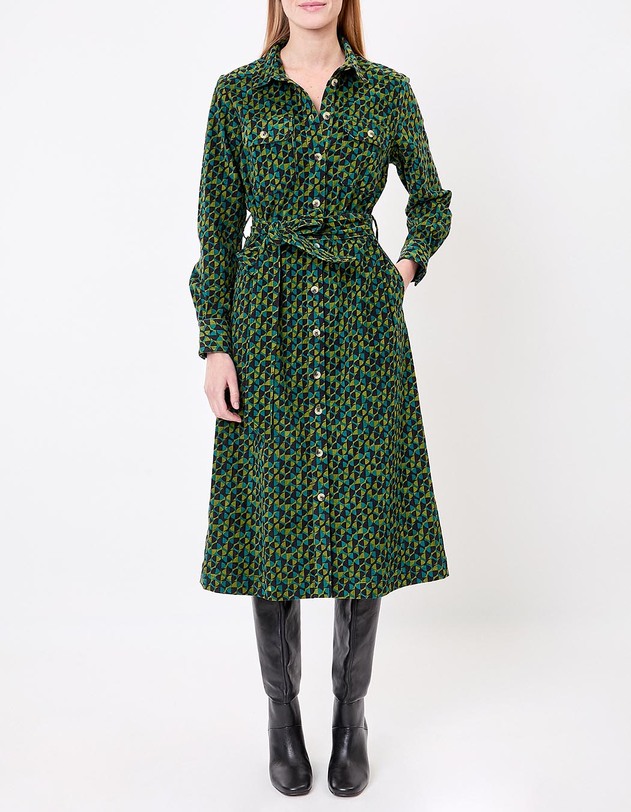 Corduroy shirt midi dress femme Princesse Nomade
