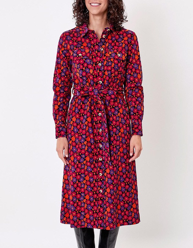 Corduroy shirt midi dress femme Princesse Nomade