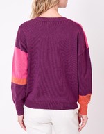 Patchwork knit sweater femme La Fiancée