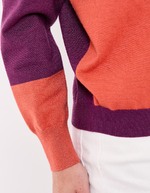 Patchwork knit sweater femme La Fiancée