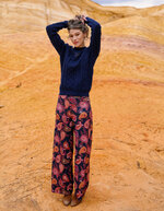 Wide soft knit pants femme La Fiancée